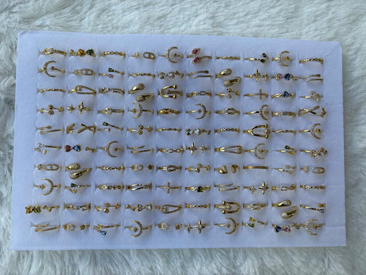 Anillos dorado (100 unidades)