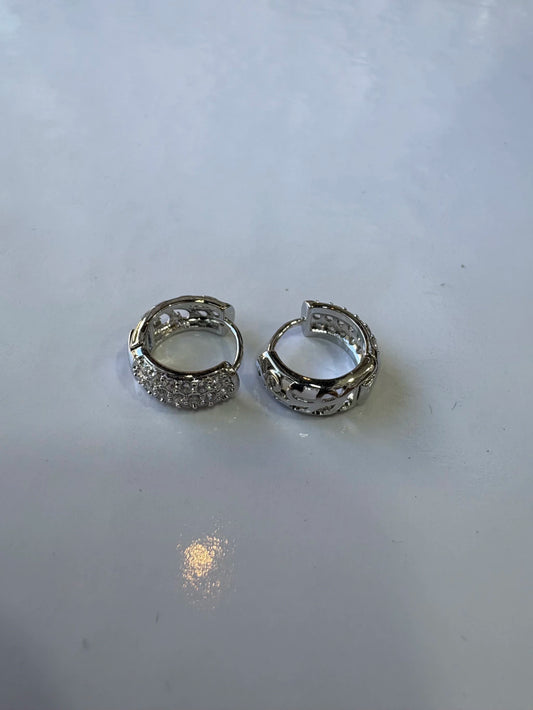 #440A aros acero plateado (12uni)