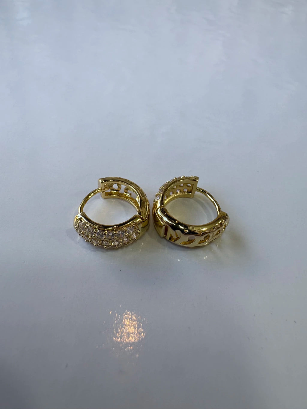 #440B aros acero dorado (12u)