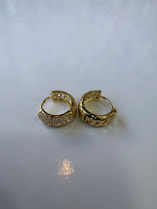 #440B aros acero dorado (12u)