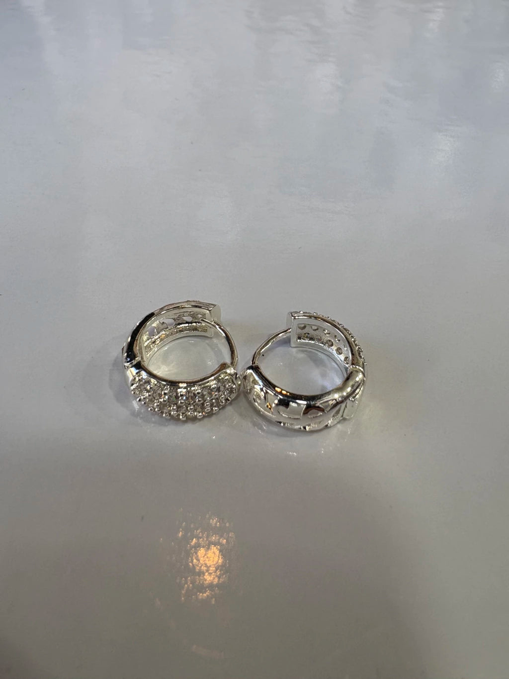 #440C aros acero blanco (12u)