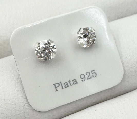 Aros de Plata 925 c/ Piedras Grifas 5mm AP822