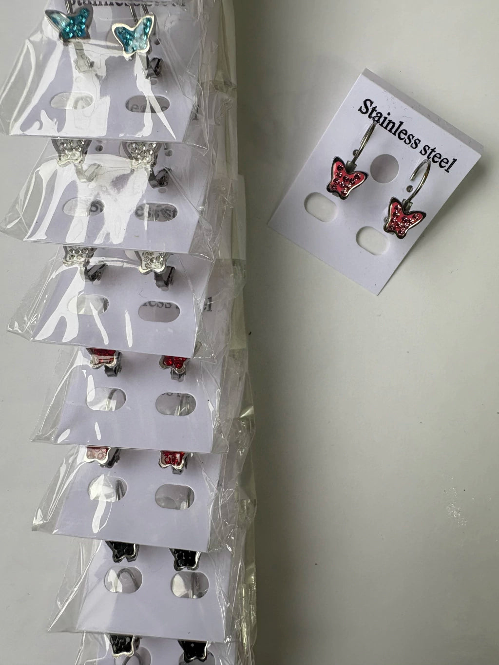 #1211A aros colgantes mariposas