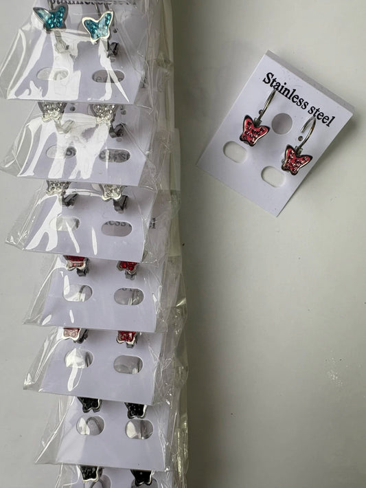 #1211A aros colgantes mariposas