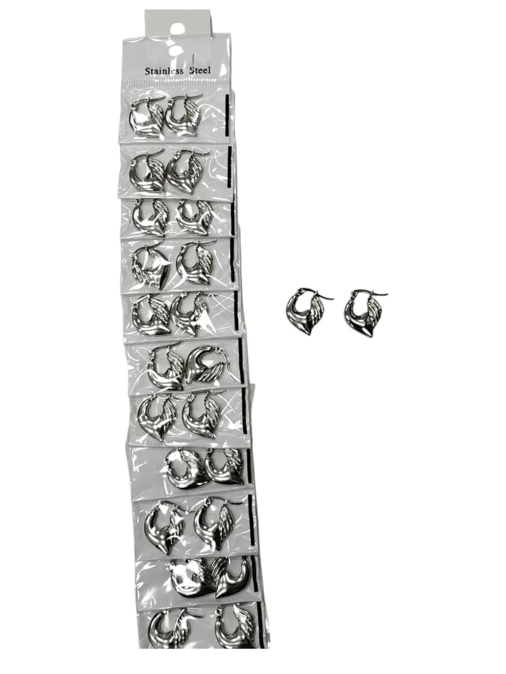 139A14 aros de acero plateado -
