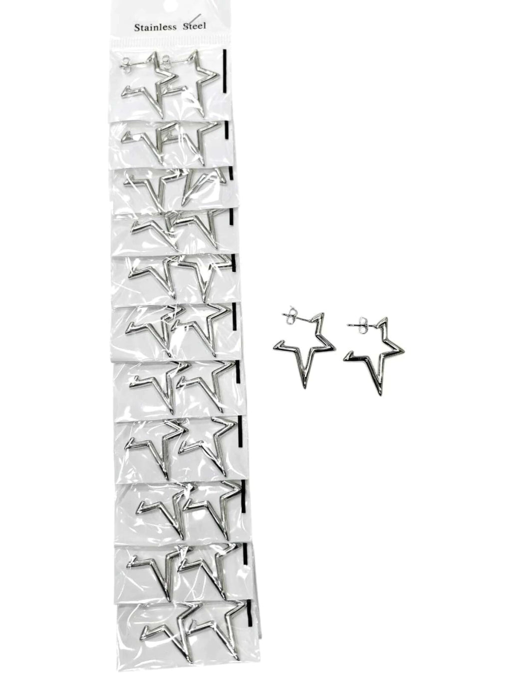 139A34 aros de acero plateado