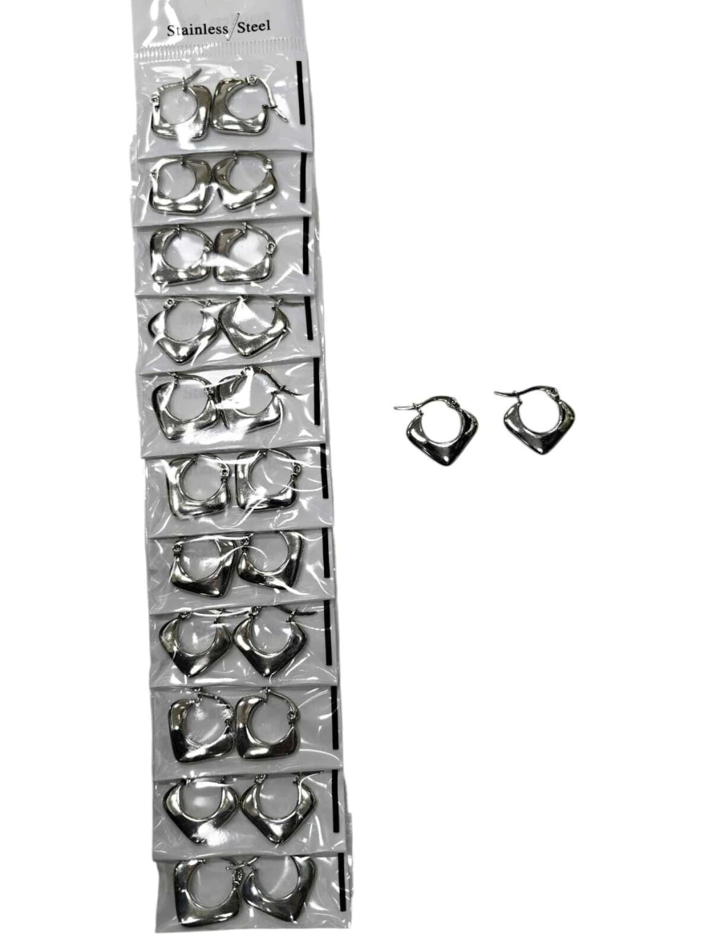 139A37 aros de acero plateado