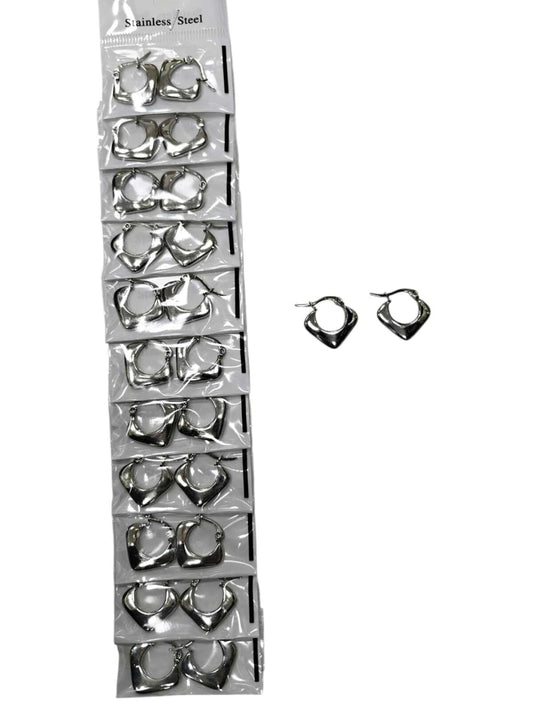 139A37 aros de acero plateado