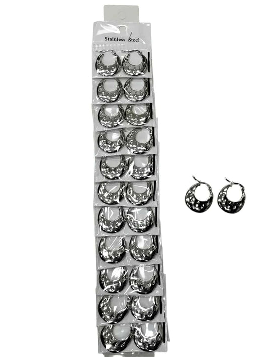 139A31 aros de acero plateado