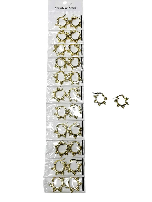 -139B37 aros de acero dorado