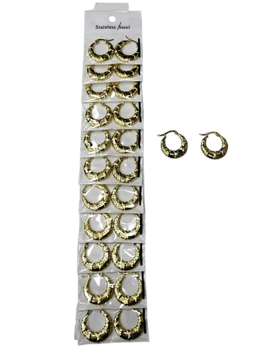 -139B38 aros de acero dorado -