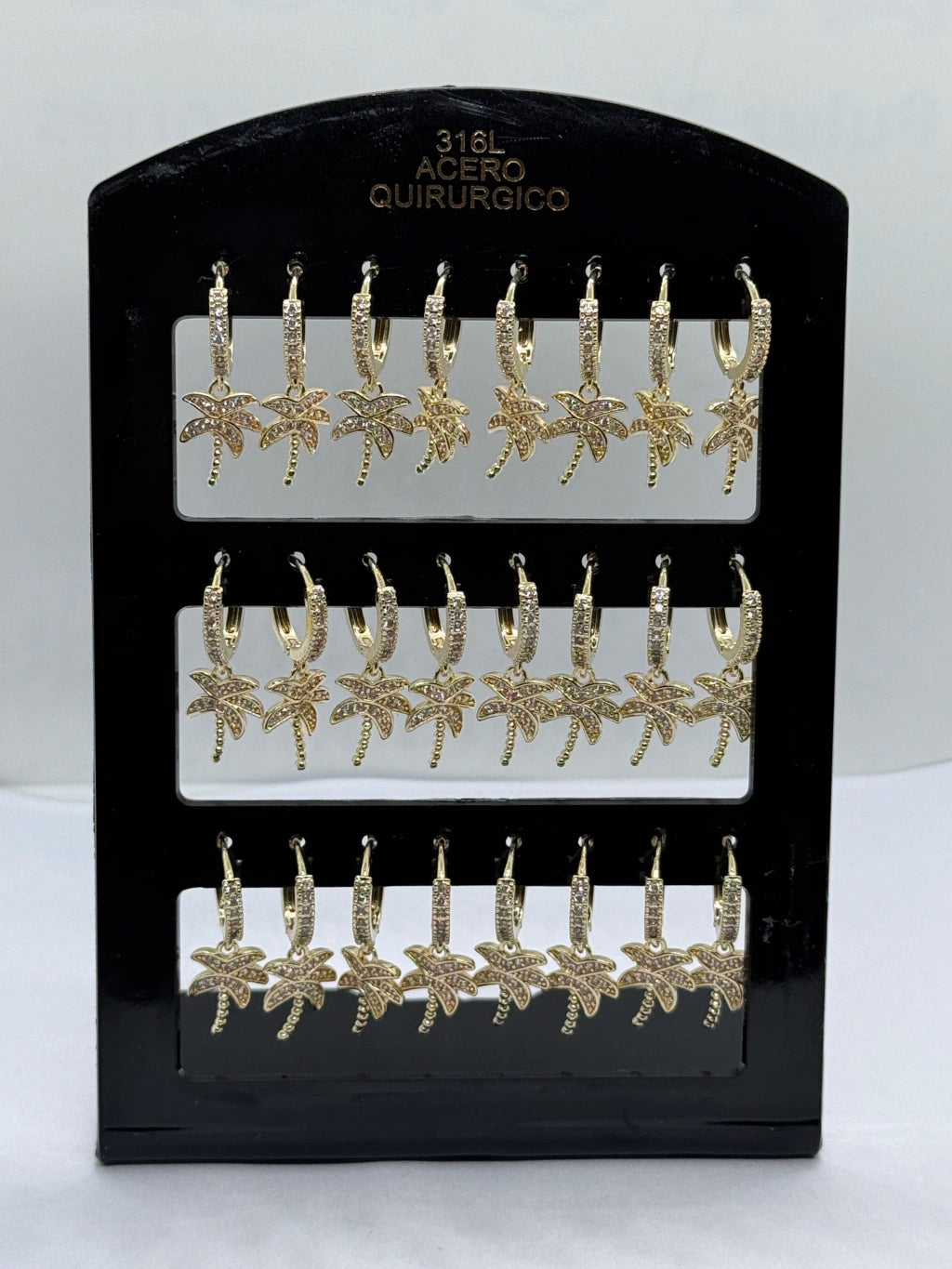 -132B Aros por pack acero dorado X12