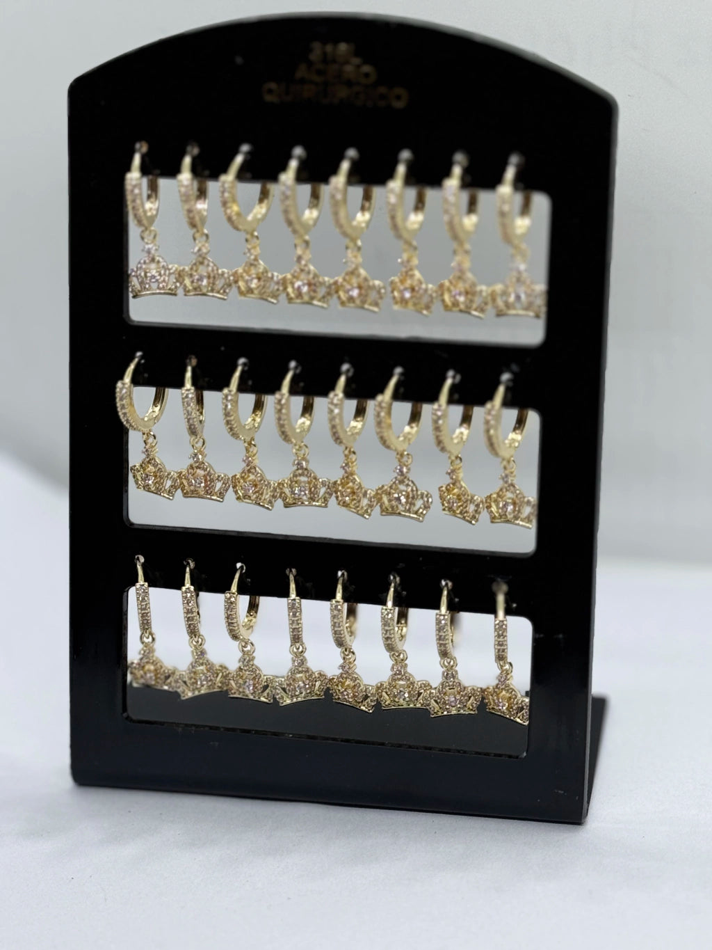 -129B Aros por pack acero dorado X12