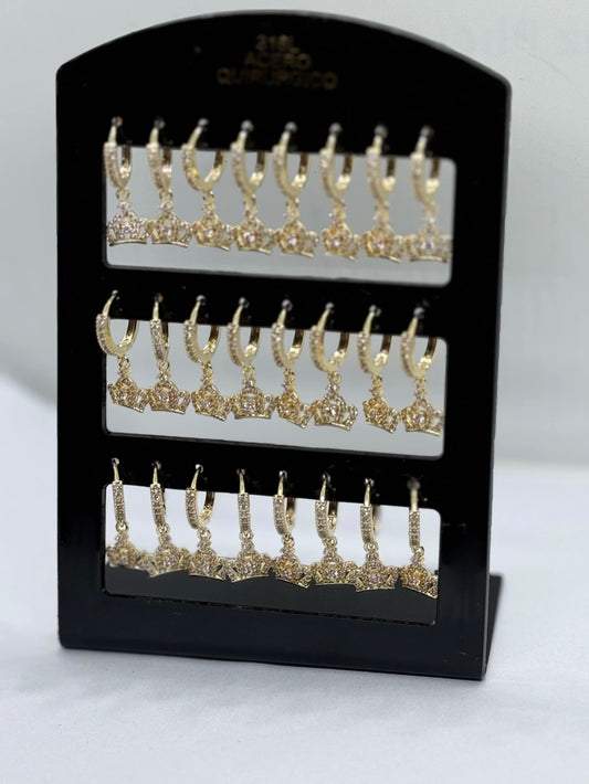 -129B Aros por pack acero dorado X12