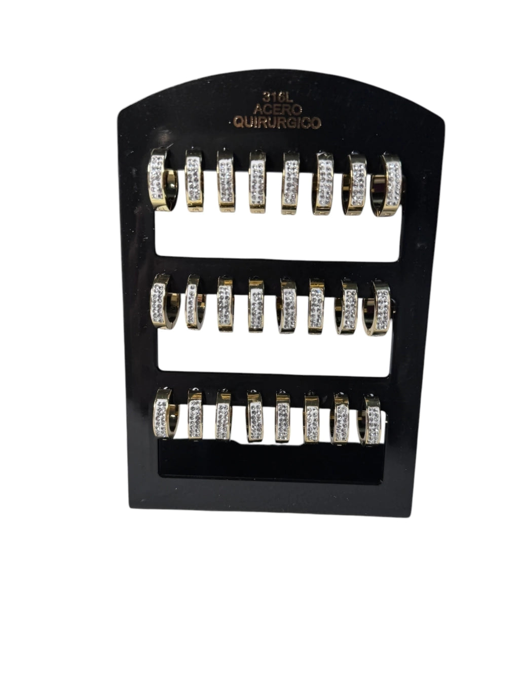 -355B1 aro cubana acero dorado -