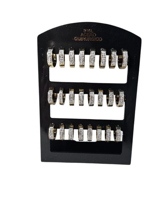 -355B1 aro cubana acero dorado -
