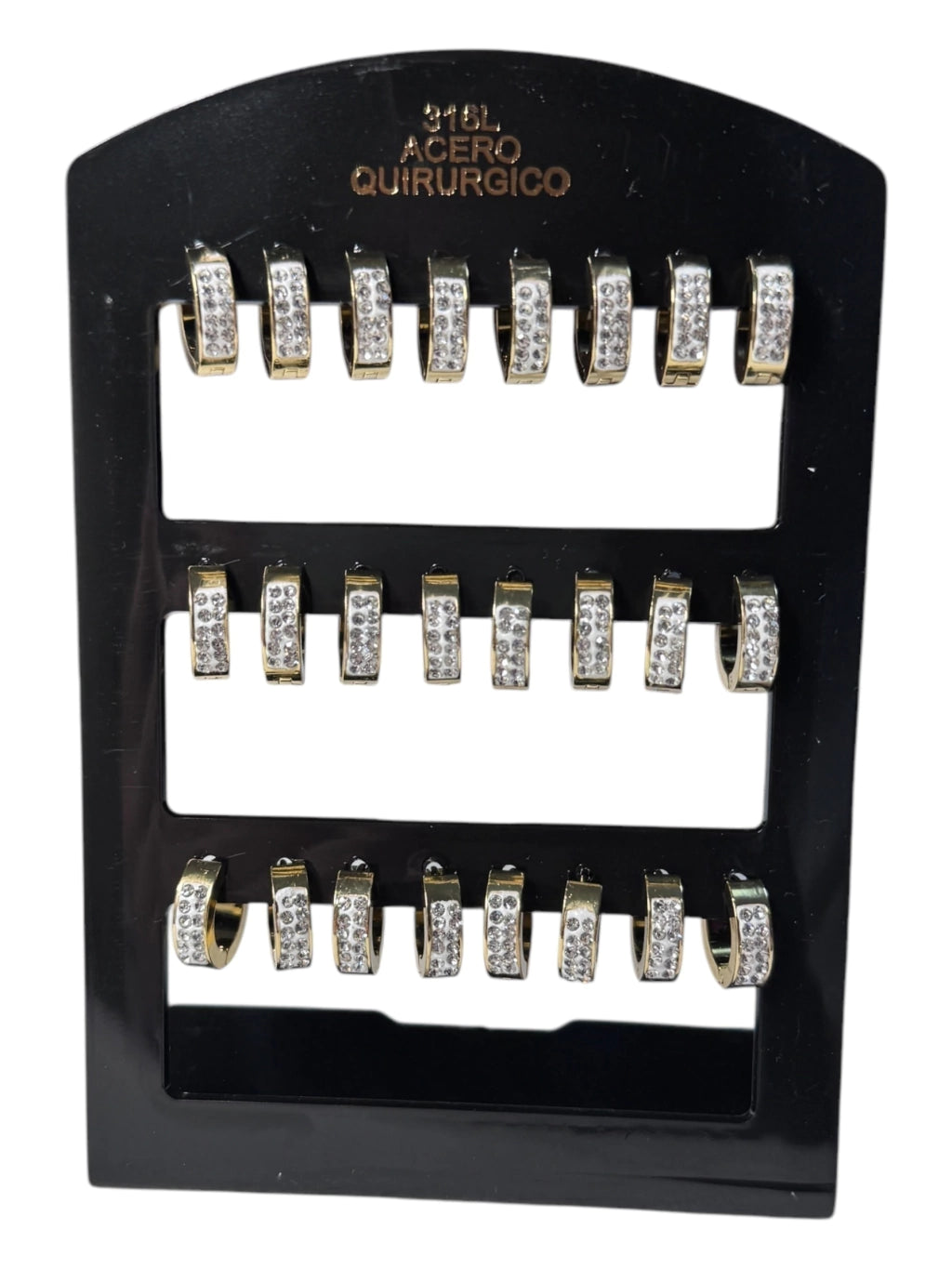 -359B1 aro cubana acero dorado