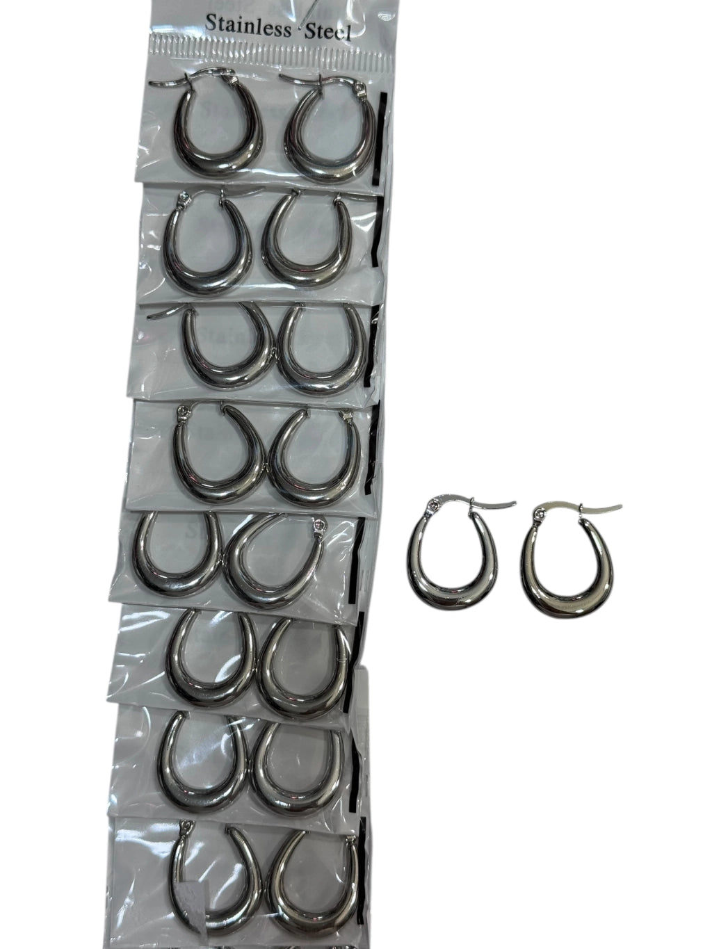 139A40 aros de acero plateado