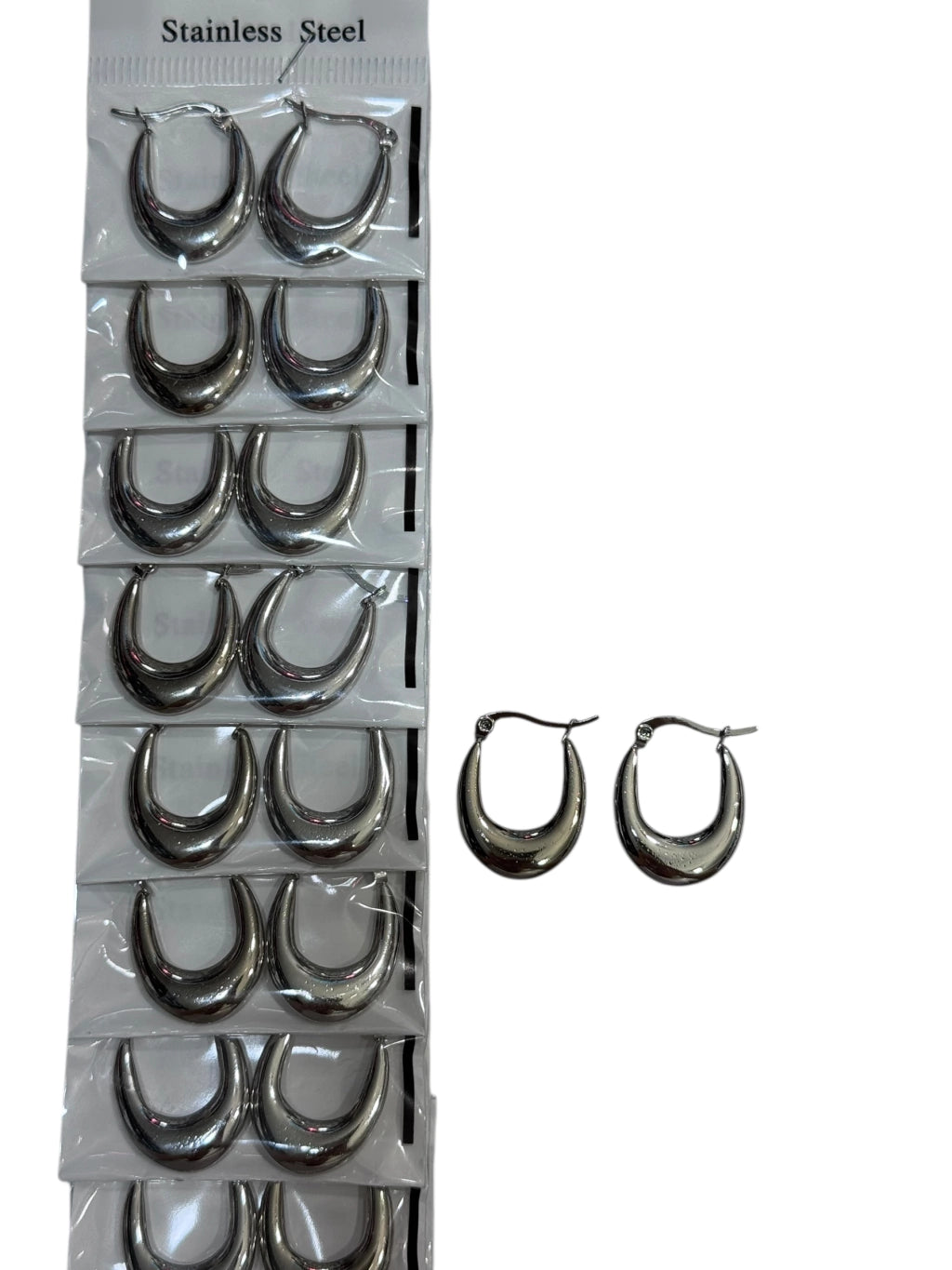139A41 aros de acero plateado