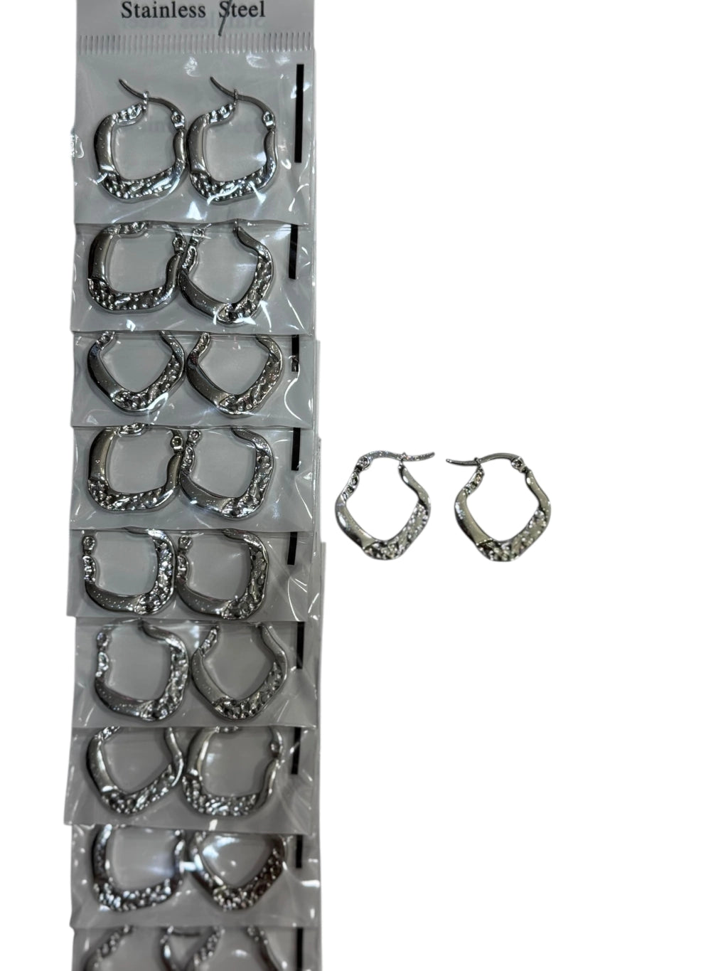 139A42 aros de acero plateado -
