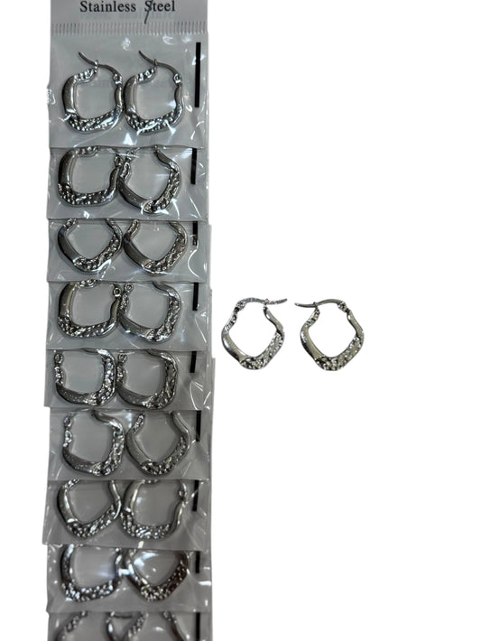 139A42 aros de acero plateado -