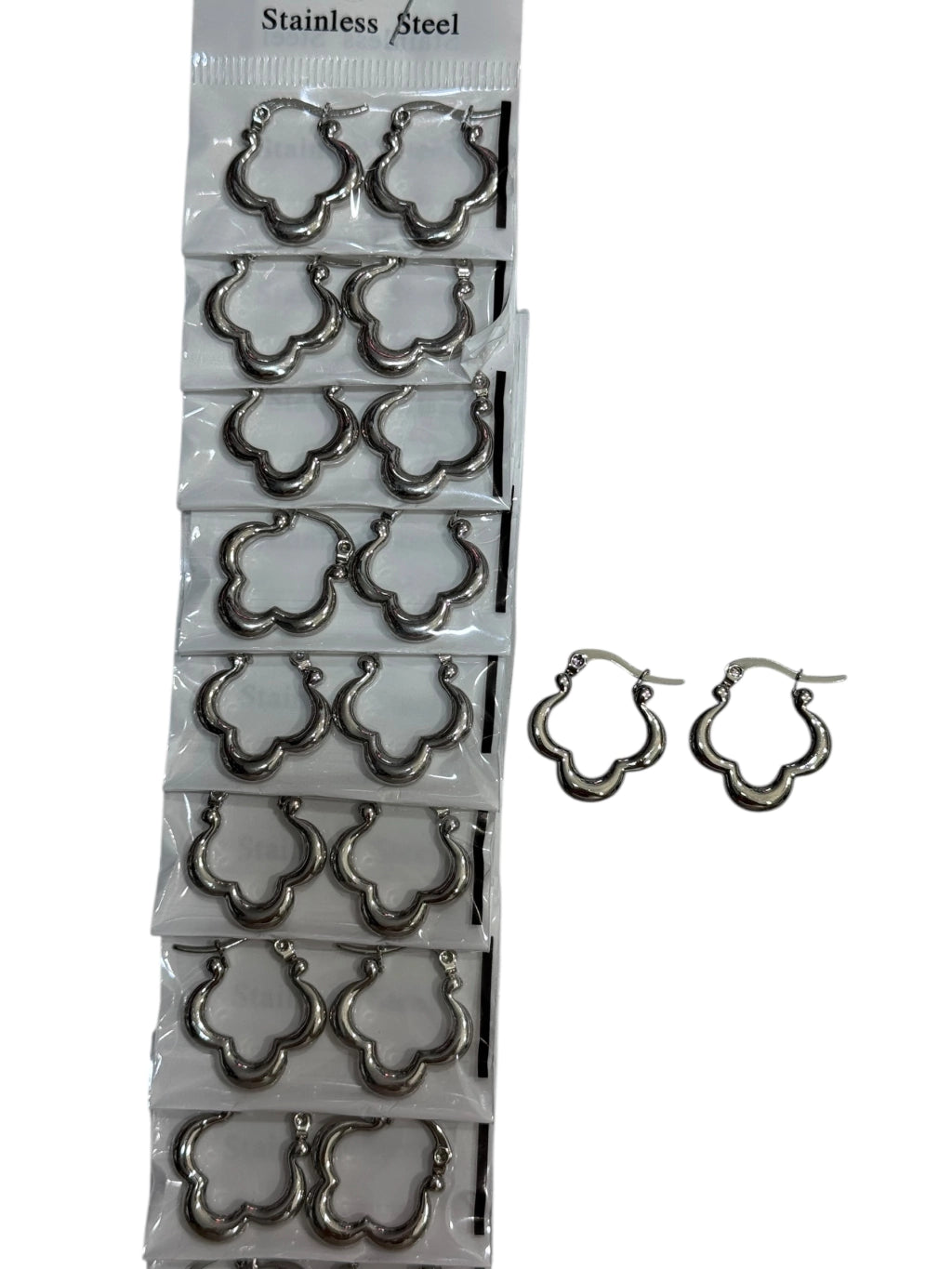 139A29 aros de acero plateado