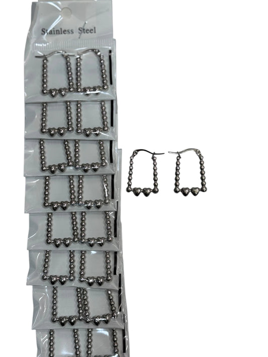 139A33 aros de acero plateado