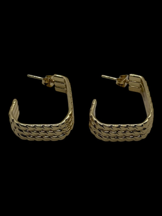 301-2 aros triples acero dorado docena