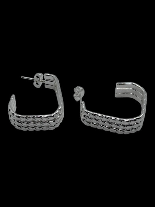 301-3 aros triples acero blanco docena