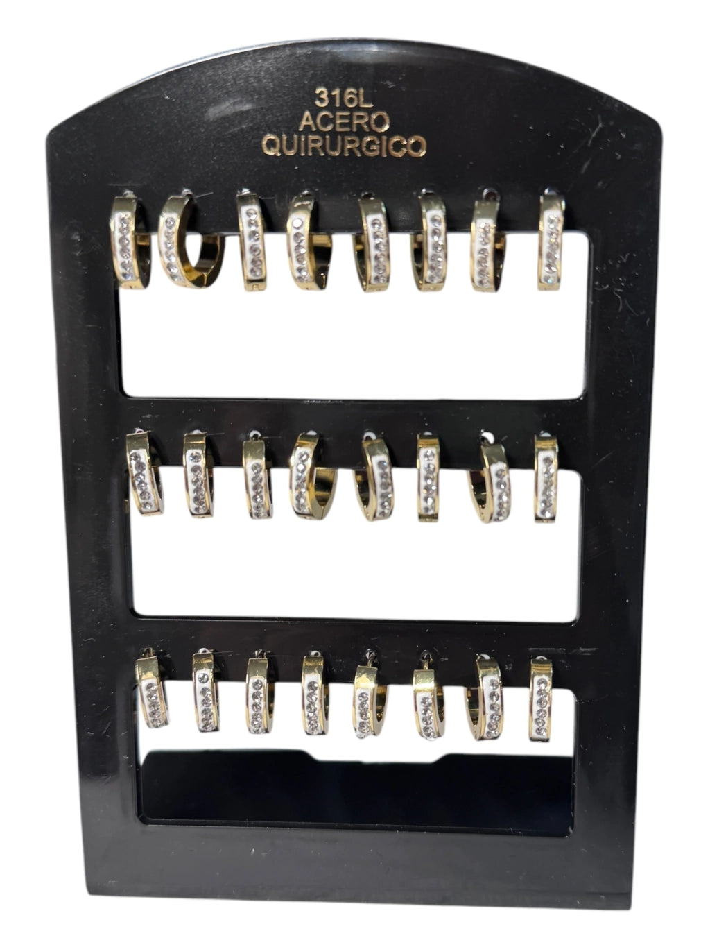 -353B3 aro cubana acero dorado