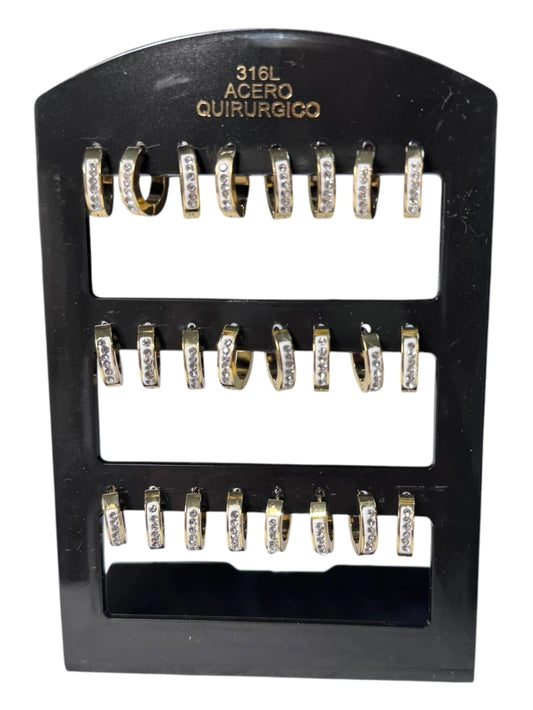 -353B3 aro cubana acero dorado