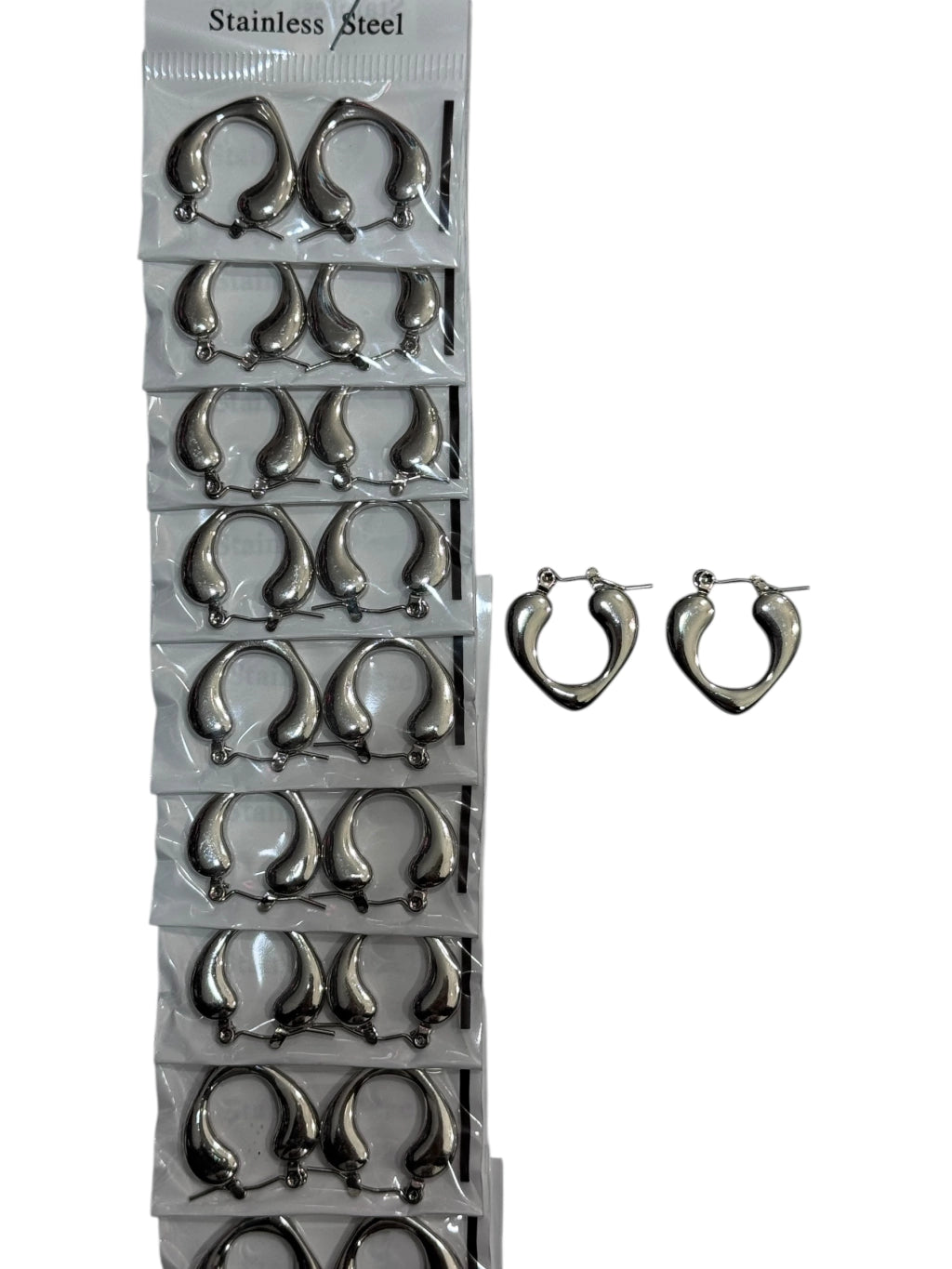 139A50 aros de acero plateado