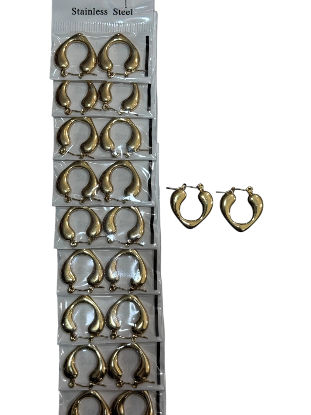 -139B50 aros de acero dorado