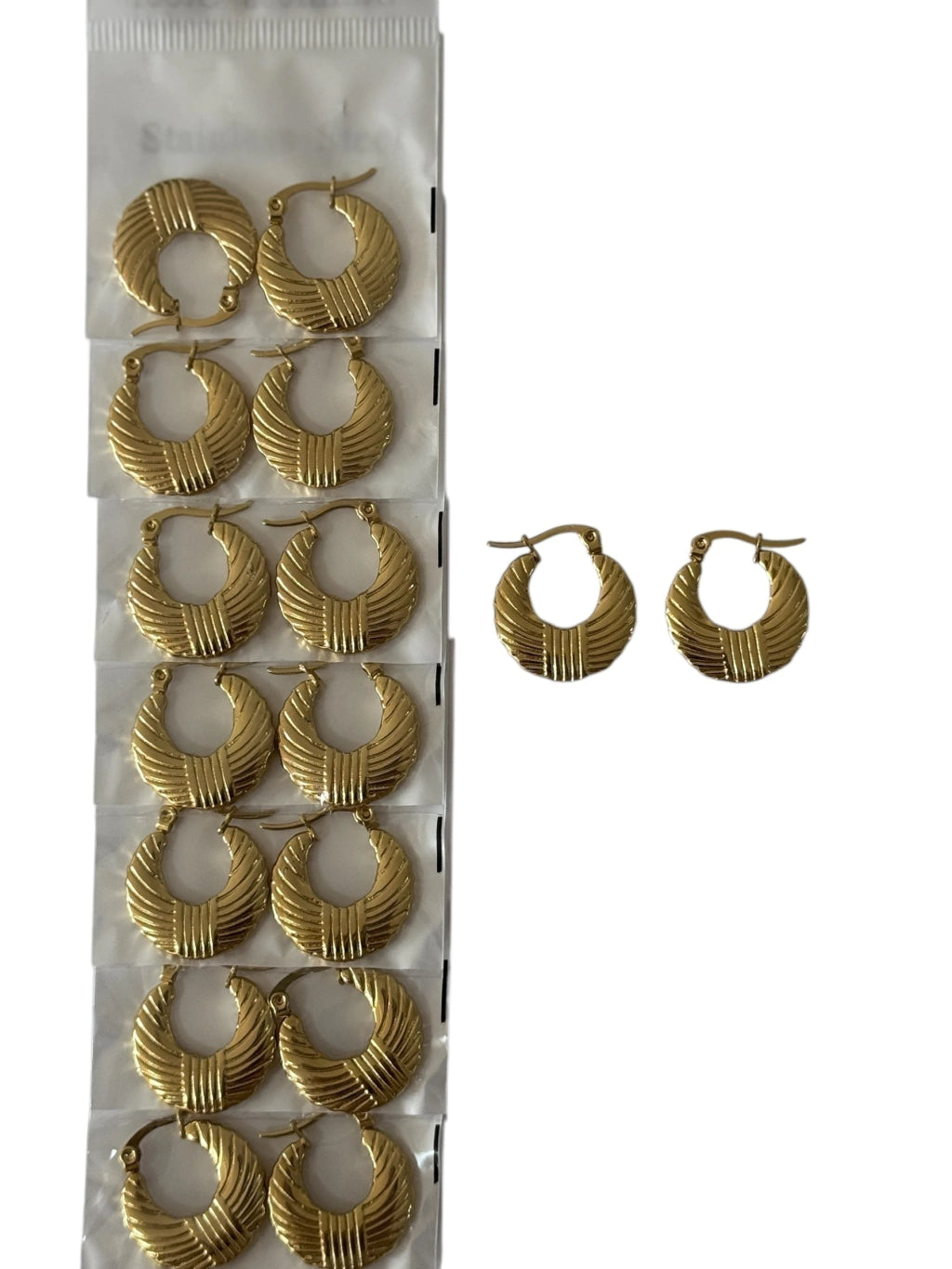 -139B3 aros de acero dorado