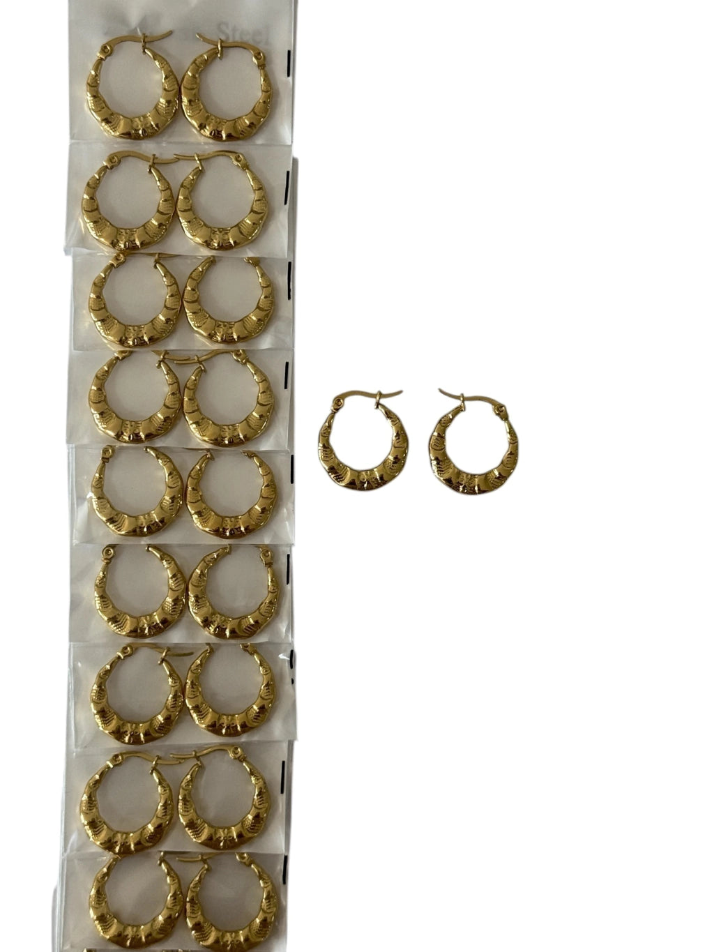-139B5 aros de acero dorado