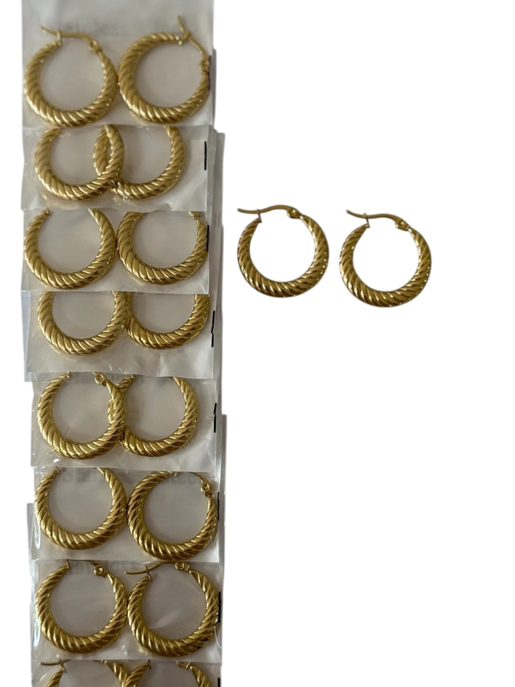 -139B6 aros de acero dorado