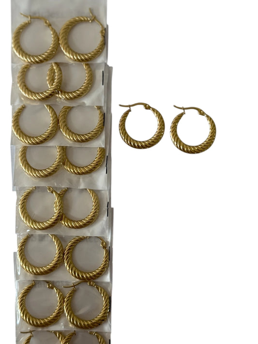-139B6 aros de acero dorado