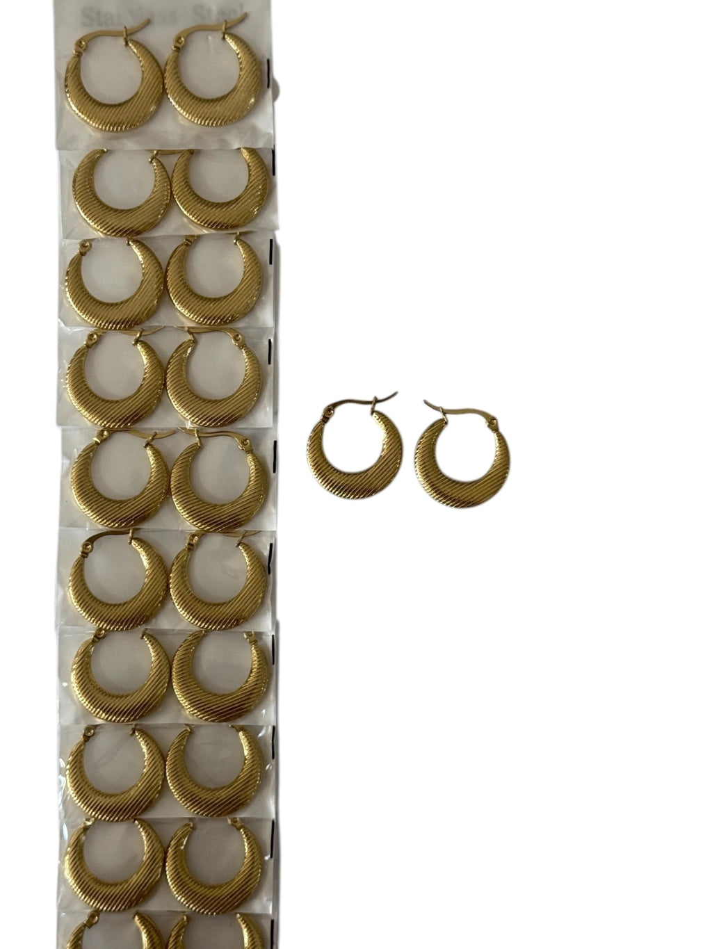 -139B7 aros de acero dorado