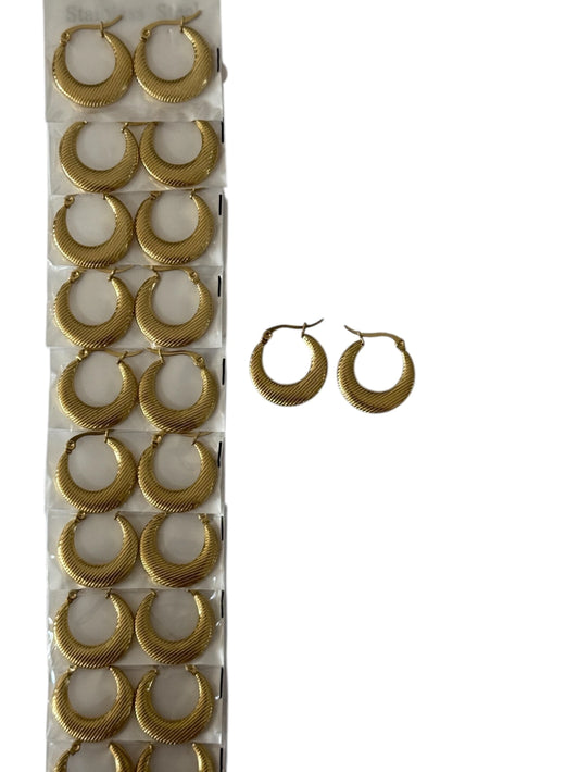 -139B7 aros de acero dorado