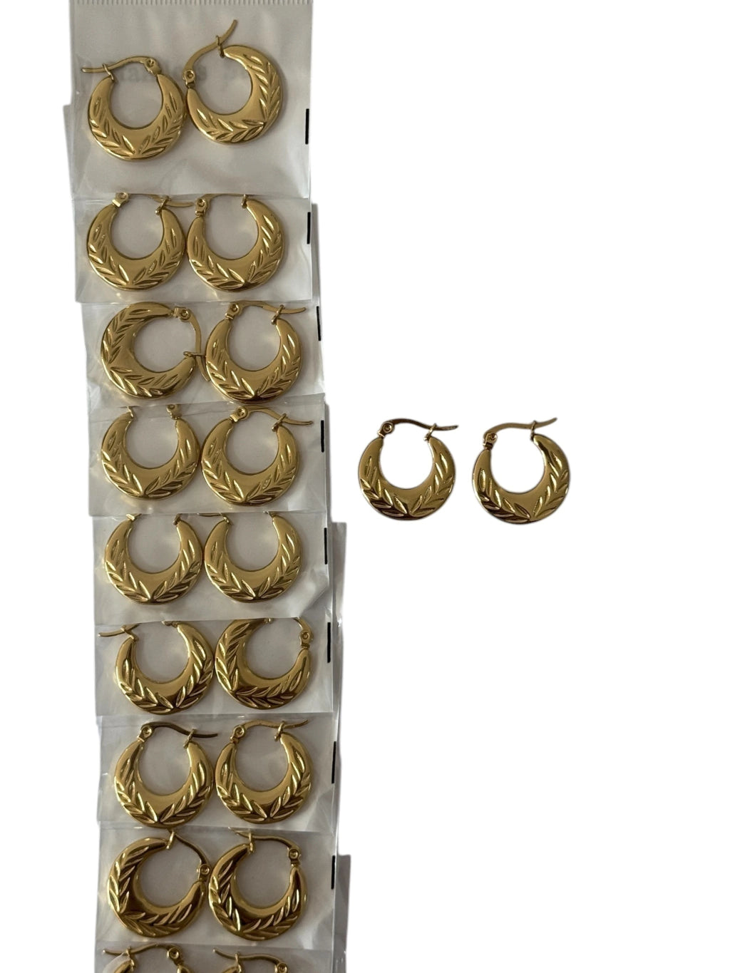 -139B8 aros de acero dorado