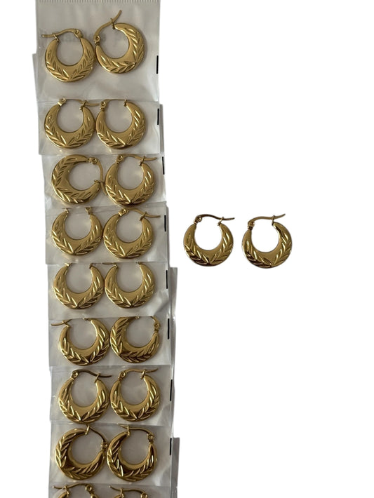 -139B8 aros de acero dorado