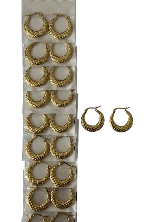 -139B9 aros de acero dorado