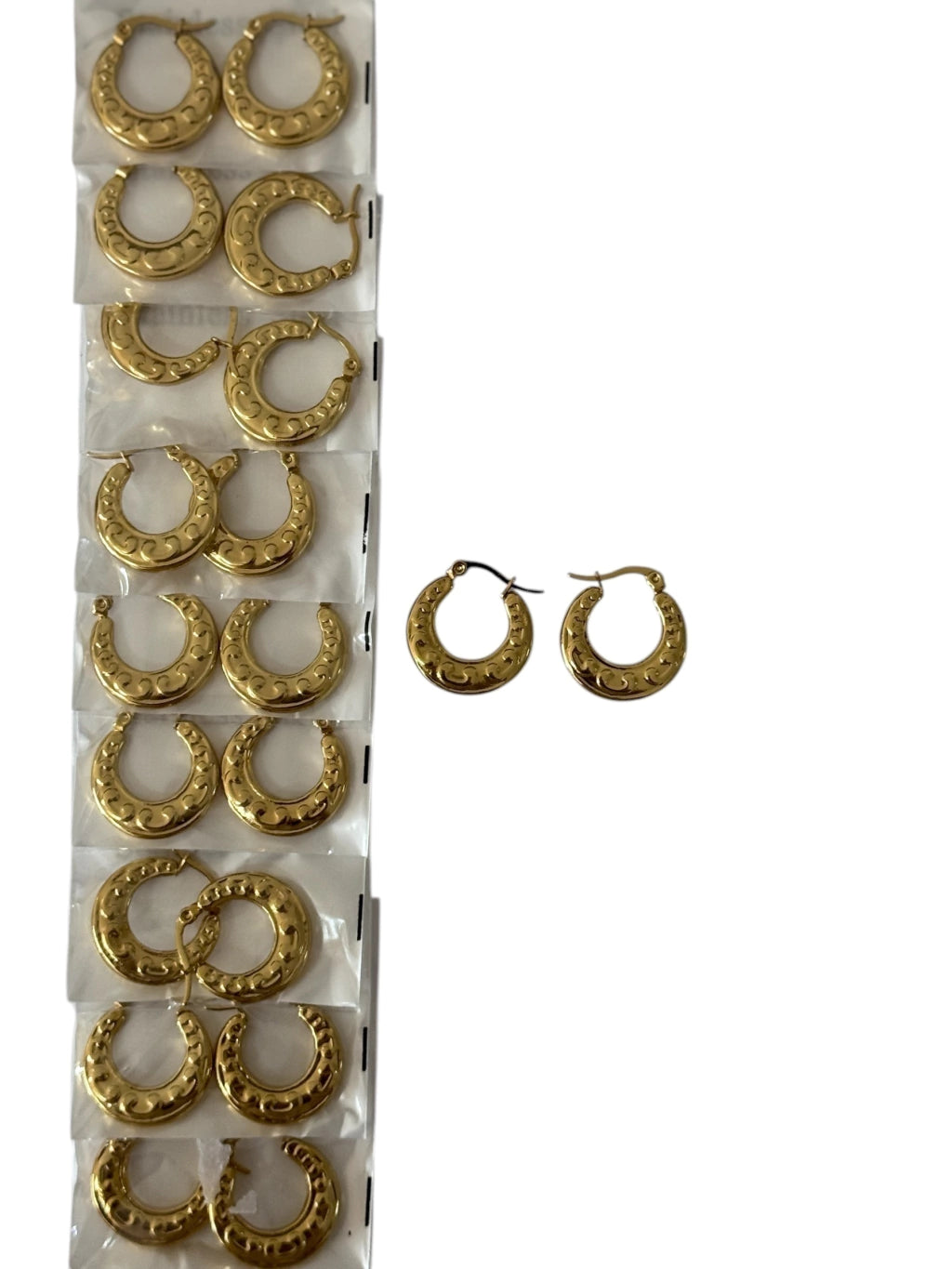 -139B10 aros de acero dorado