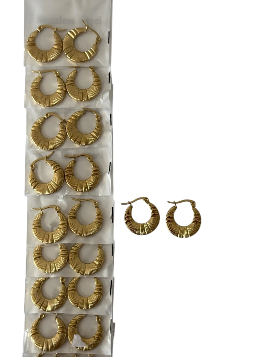 -139B12 aros de acero dorado