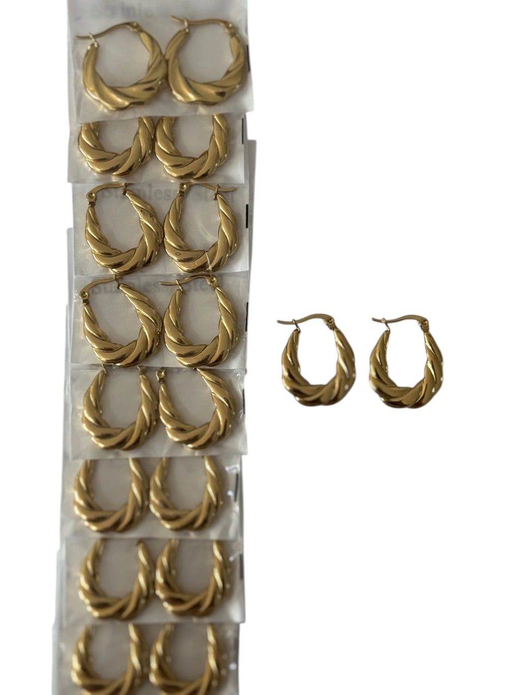 -136B17 aros de acero dorado