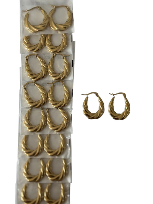 -136B17 aros de acero dorado