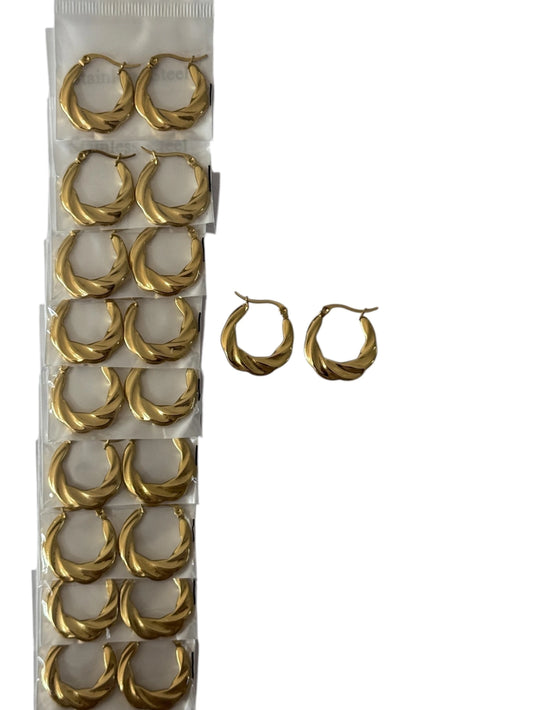 -139B18 aros de acero dorado