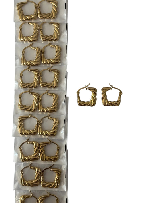 -139B19 aros de acero dorado