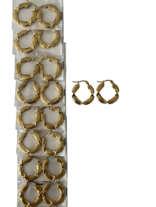 -139B25 aros de acero dorado