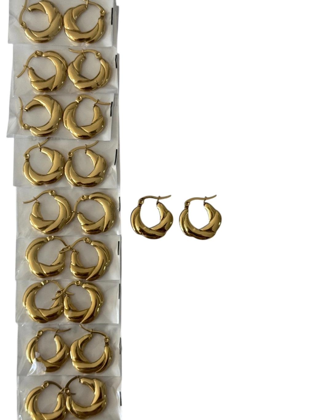 -139B27 aros de acero dorado